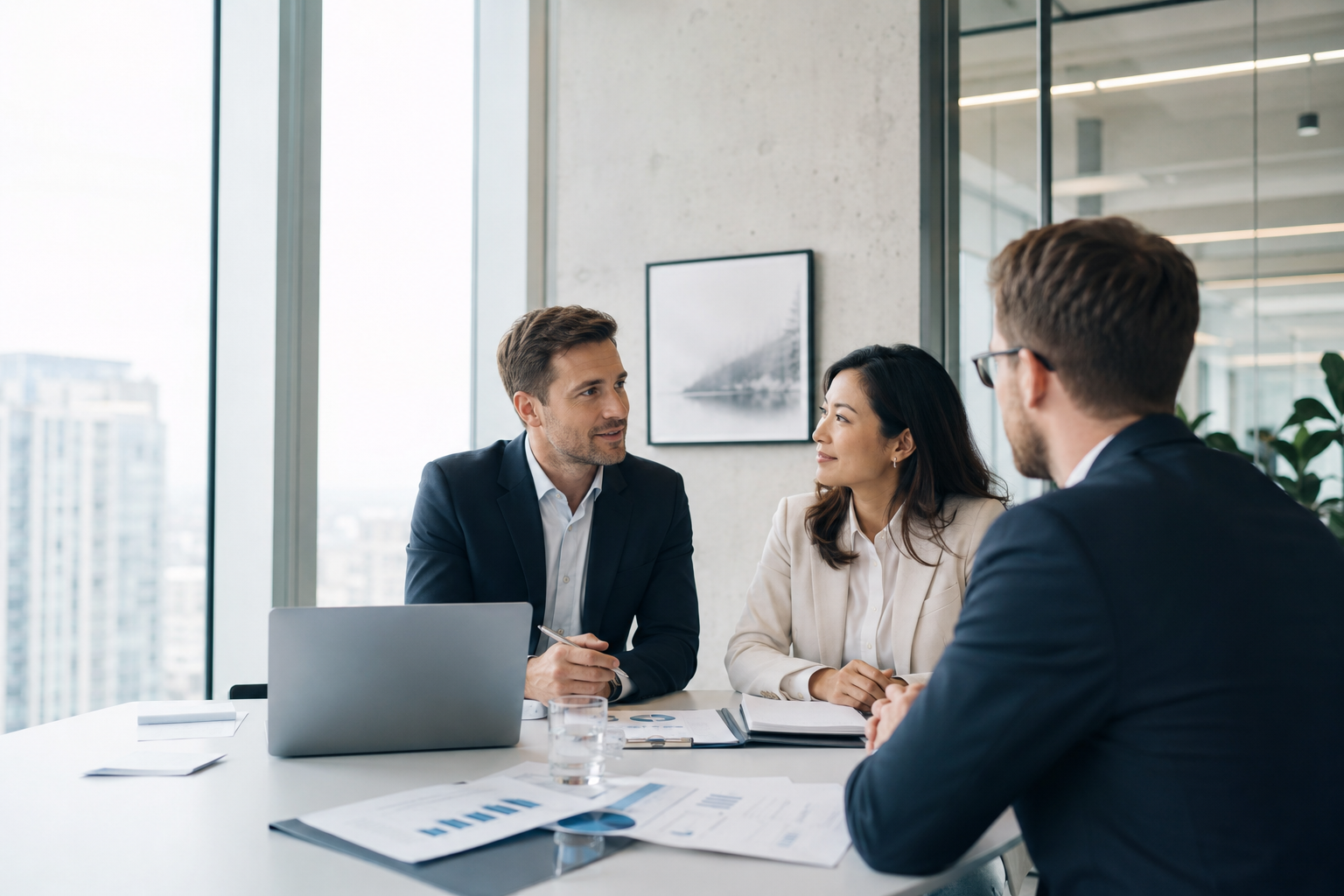 Tax advisor consulting with a client
